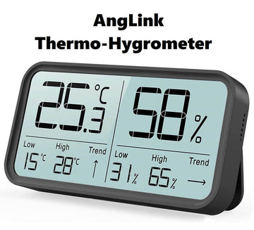 AngLink Digital Indoor Thermo-Hygrometer, Temperature & Humidity Meter for Indoor Climate Control - Air Monitoring, Climate Monitor in Rooms - Imported from UK
